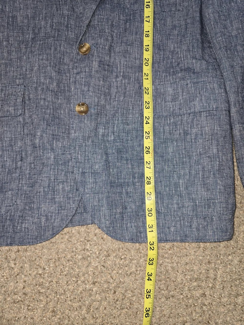 J. Crew Blue Textured Linen-Blend Sport Coat